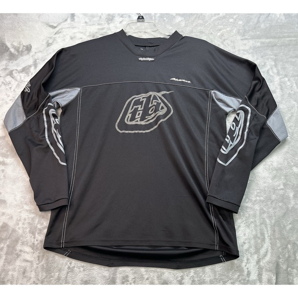 Troy Lee Designs Mens XL Motocross Off Road Adeventure Jersey Black Wicking